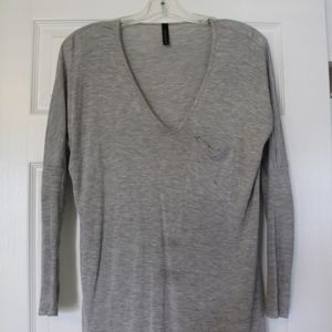 Full Tilt grey flowy long sleeve